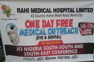 Read more about the article RAHI- Free EYE & DENTAL for the Junior Chamber Jaycees (JCI) Nigeria